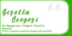 gizella csegezi business card